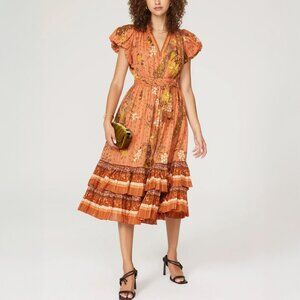 Ulla Johnson Remi Midi Dress in Cardinal Size 6